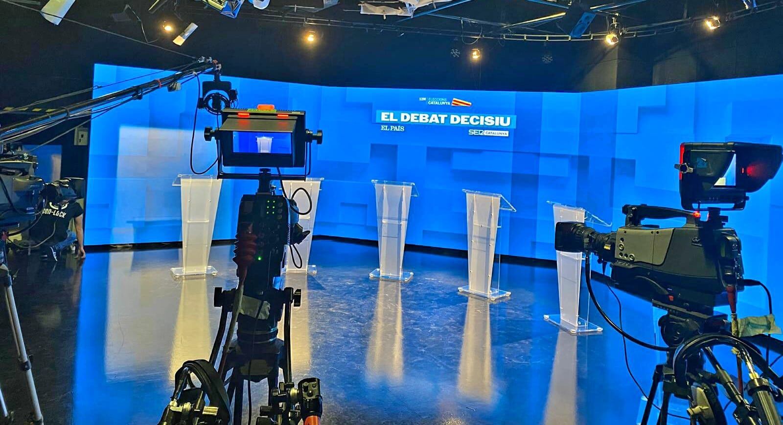 L’estudi Toresky ja estava preparat per oferir demà el debat amb un plató muntat per l’ocasió