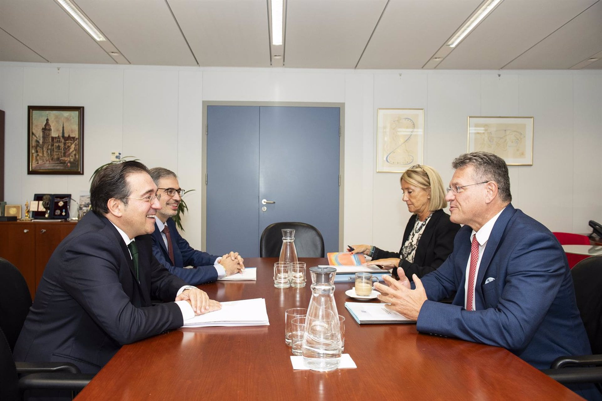 Un momento de la reunión en Bruselas