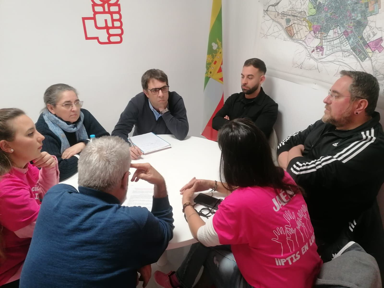 Reunión PSOE Linares con PTIS