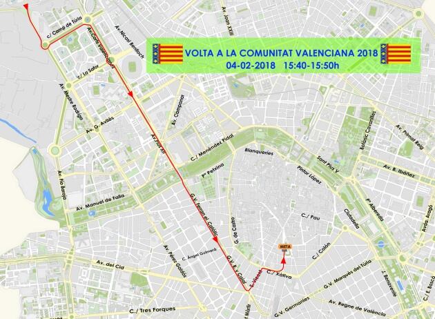 Cortes de tráfico por la Volta