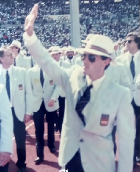 José Manuel Albentosa, en la ceremonia de inauguración de los Juegos Olímpicos de Seúl 1988