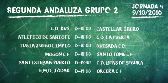 Partidos de la cuarta jornada del Grupo 2 de la Segunda Andaluza.