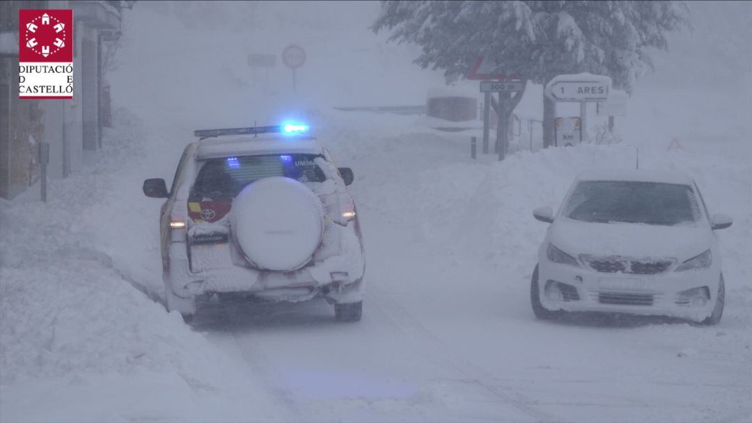 Nieve en el interior de la provincia de Castellón