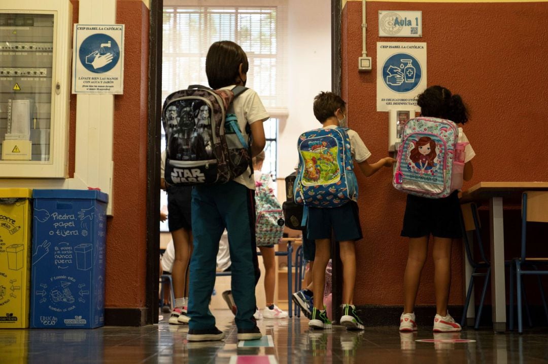 Niños en una escuela de primaria.