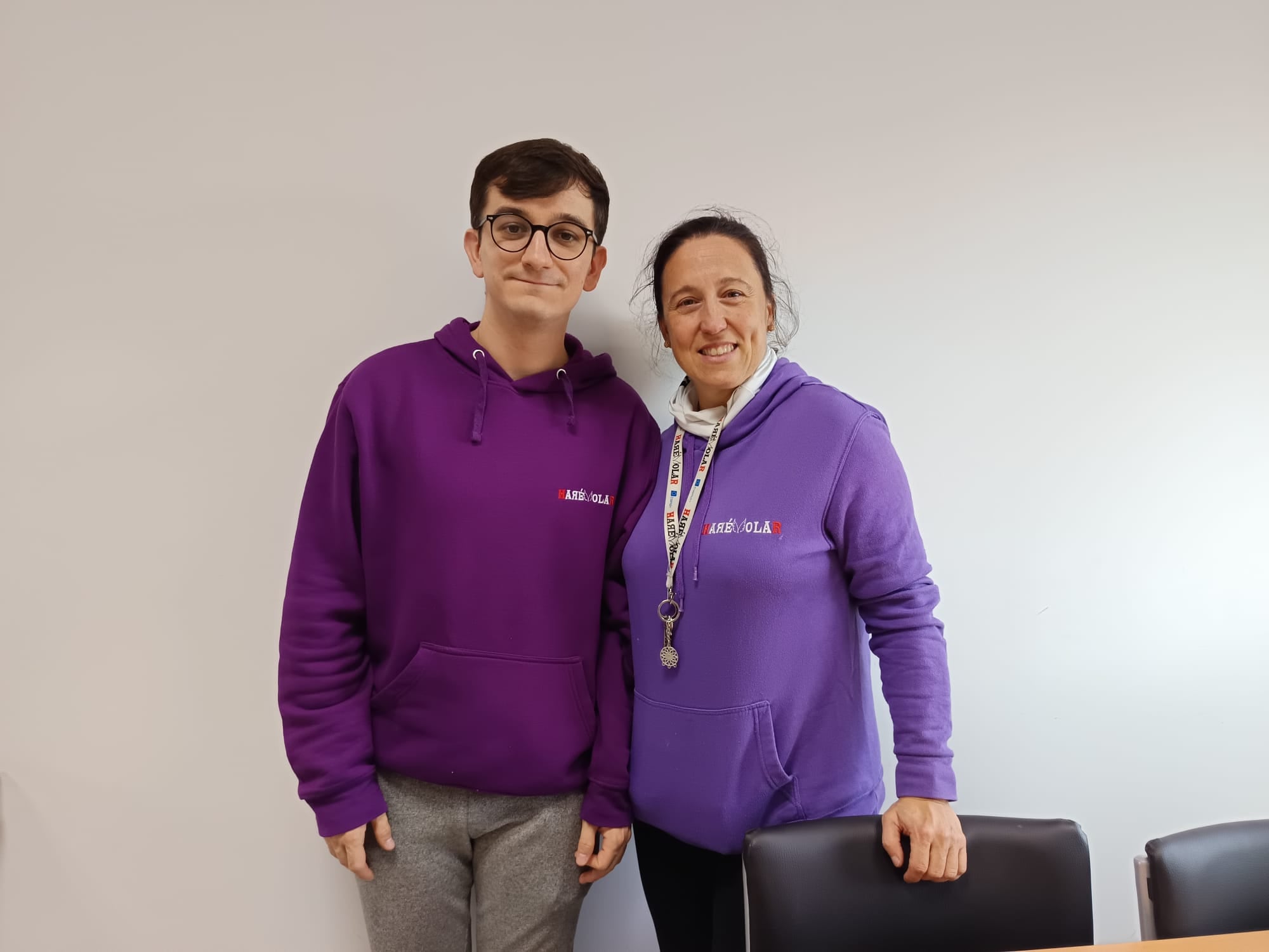 Rodrigo y Ana, profesores de Física y Química y de Matemáticas en el IES Harévolar (Alovera, Guadalajara)