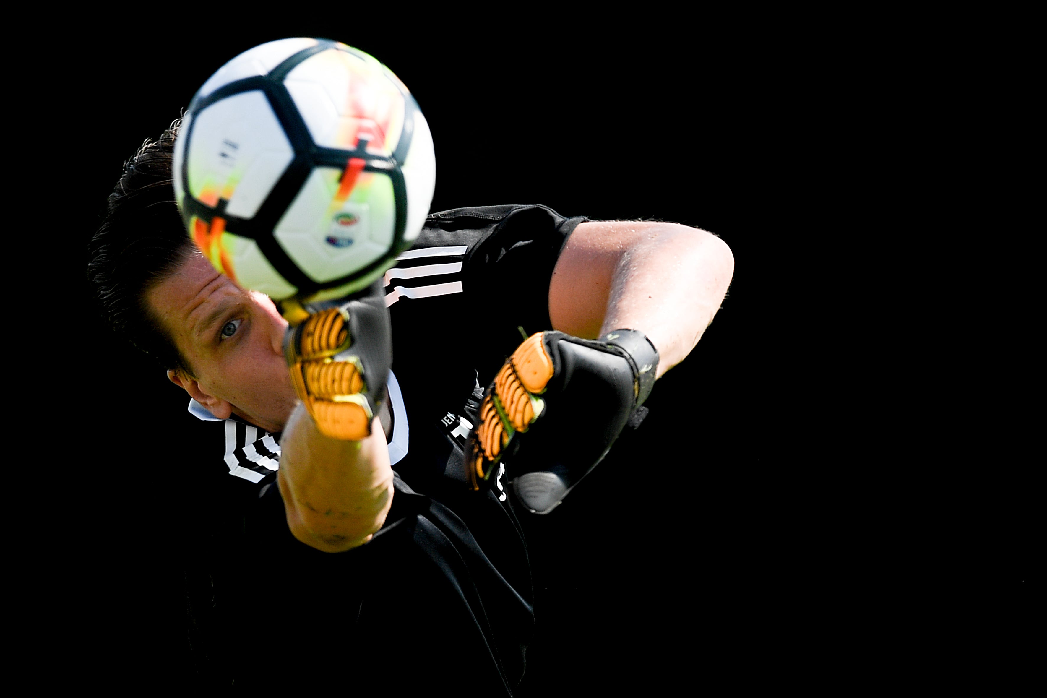 Wojciech Szczesny, durante un entrenamiento con la Juventus