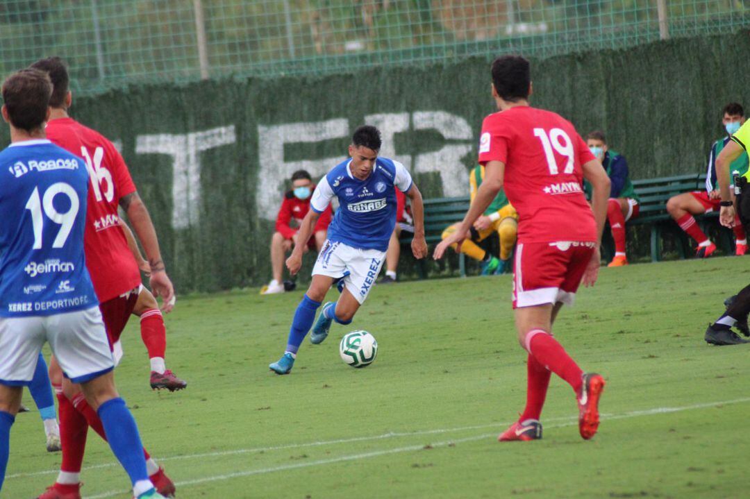 Imagen de un partido del Xerez DFC esta temporada