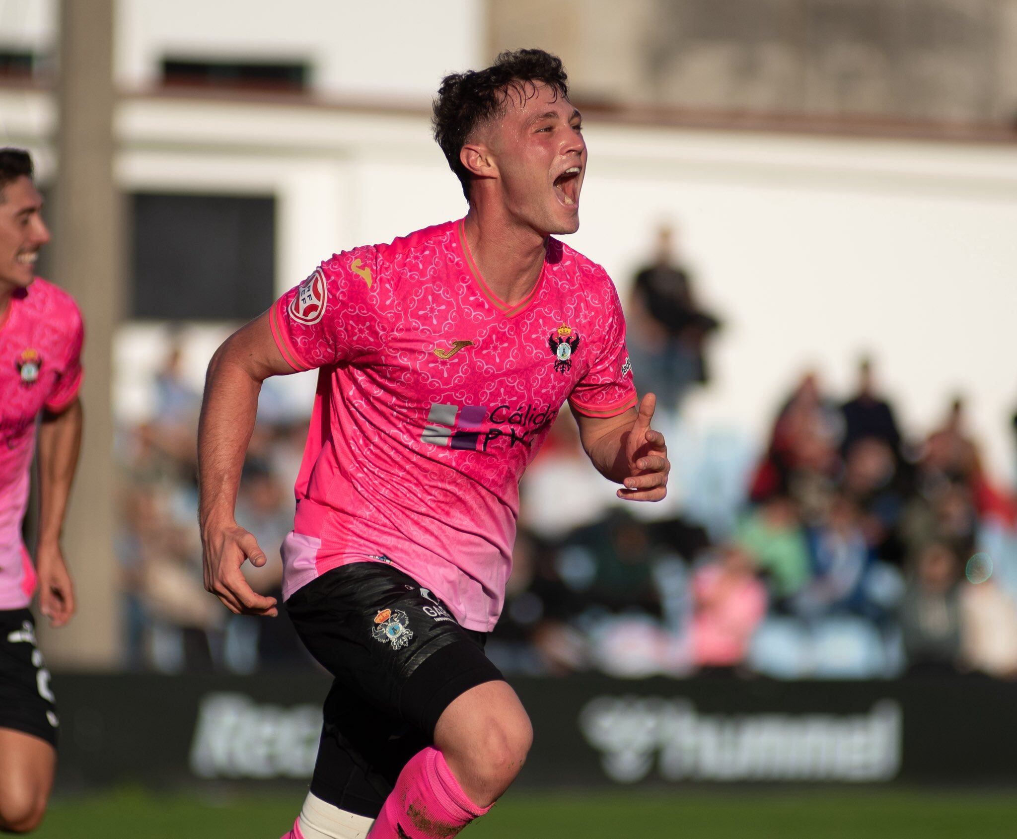 David Cuenca anota el tercer tanto del Talavera ante el Celta Fortuna