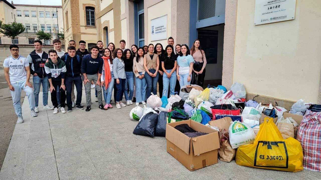 Estudiantes de ADE del Campus de Huesca que han participado en esta iniciativa