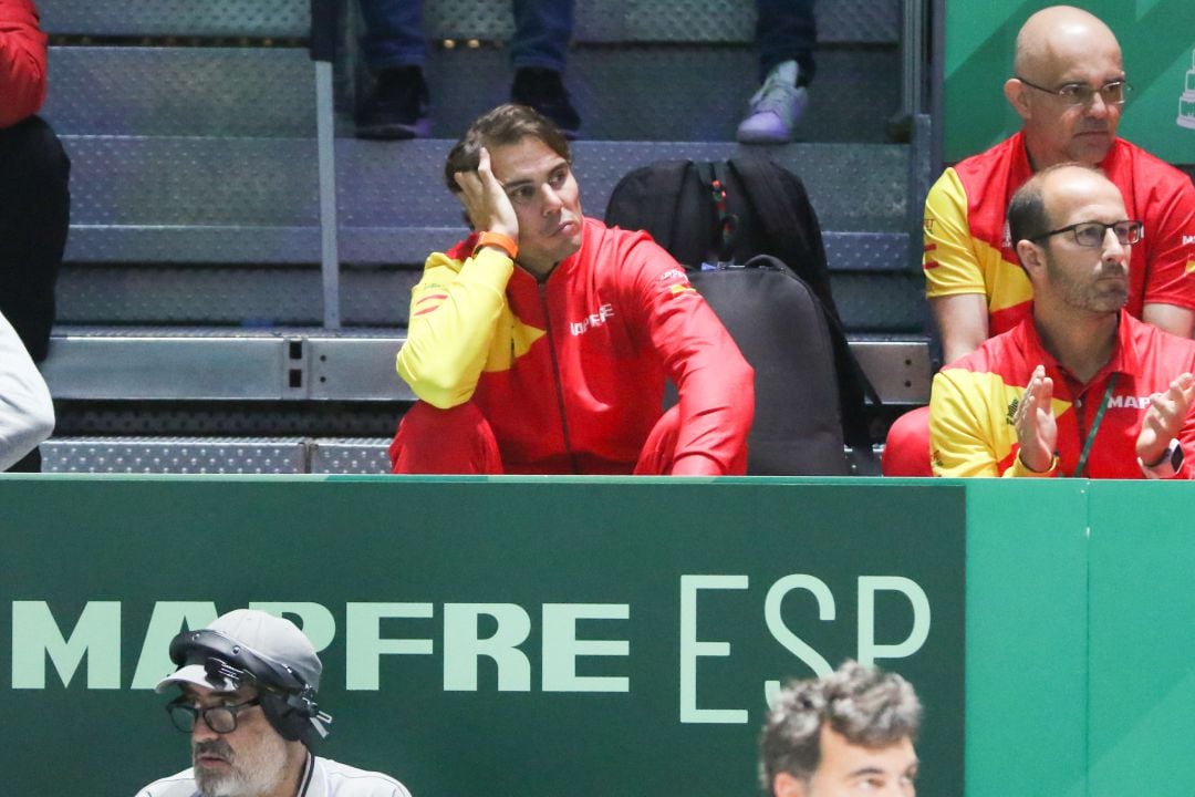 Rafa Nadal, durante la Copa Davis