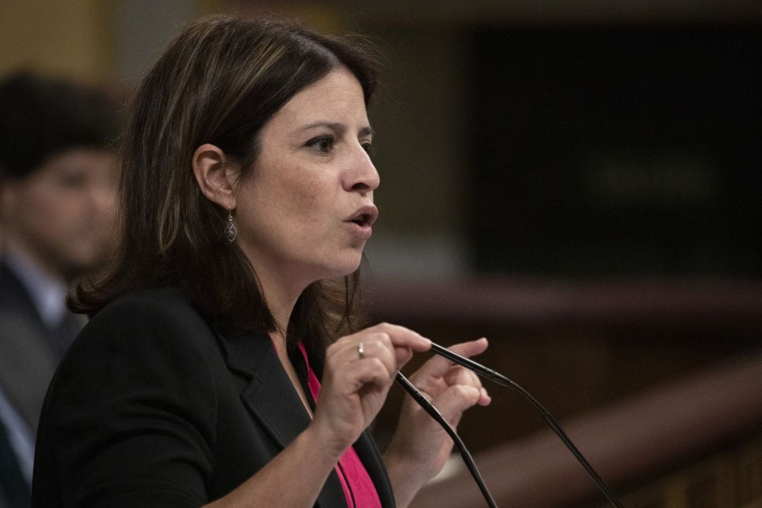 Adriana Lastra, en la segunda jornada del debate de investidura, el pasado martes.