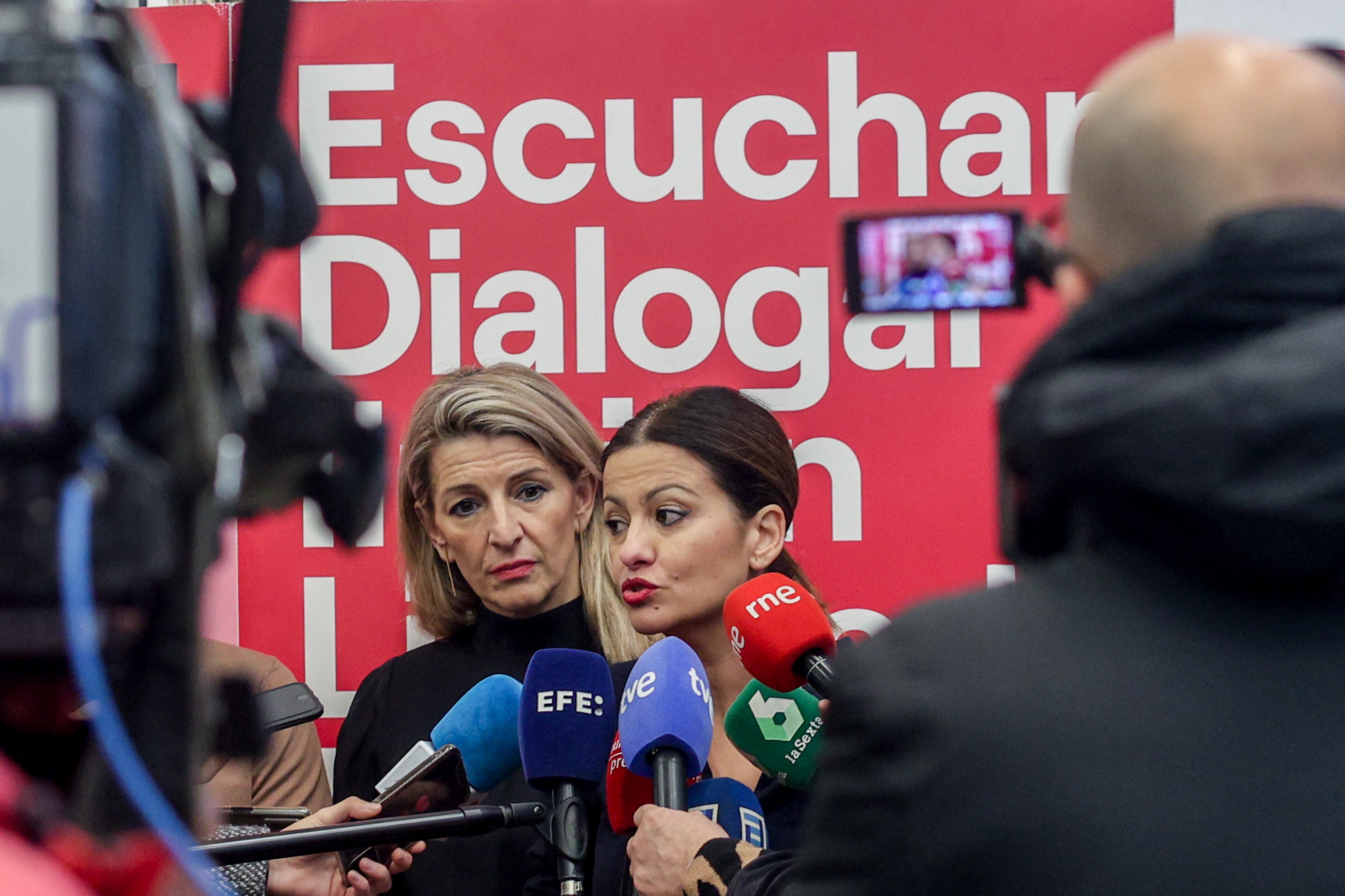 Sira Rego y Yolanda Díaz en una imagen de archivo