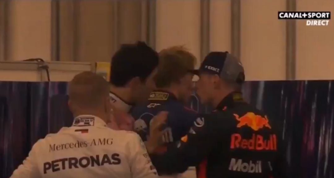 Verstappen a empujones con Ocon en el pesaje tras el Gran Premio de Brasil