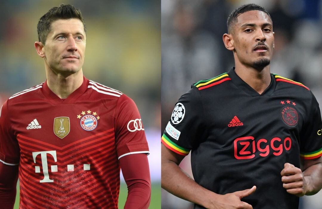 Lewandowski y Haller, en sus partidos en Champions League