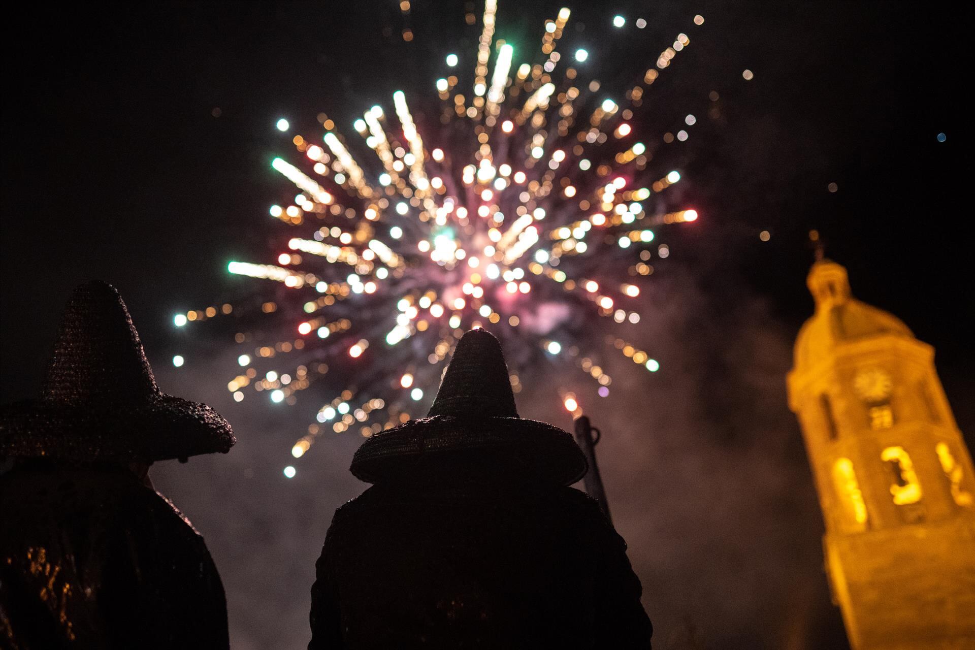 Fuegos artificiales.