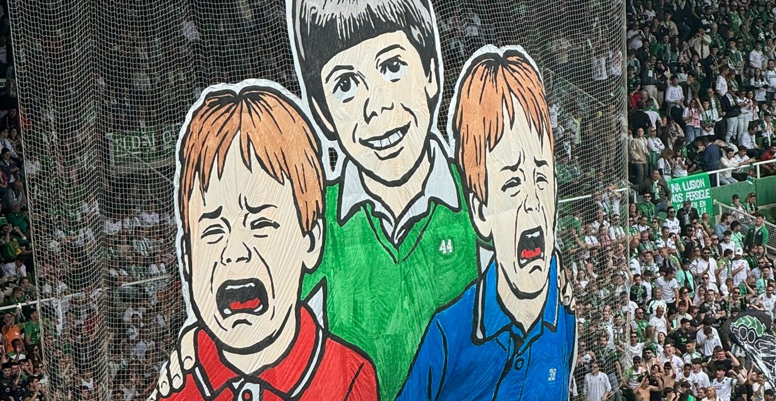 Tifo del Racing - Real Oviedo.