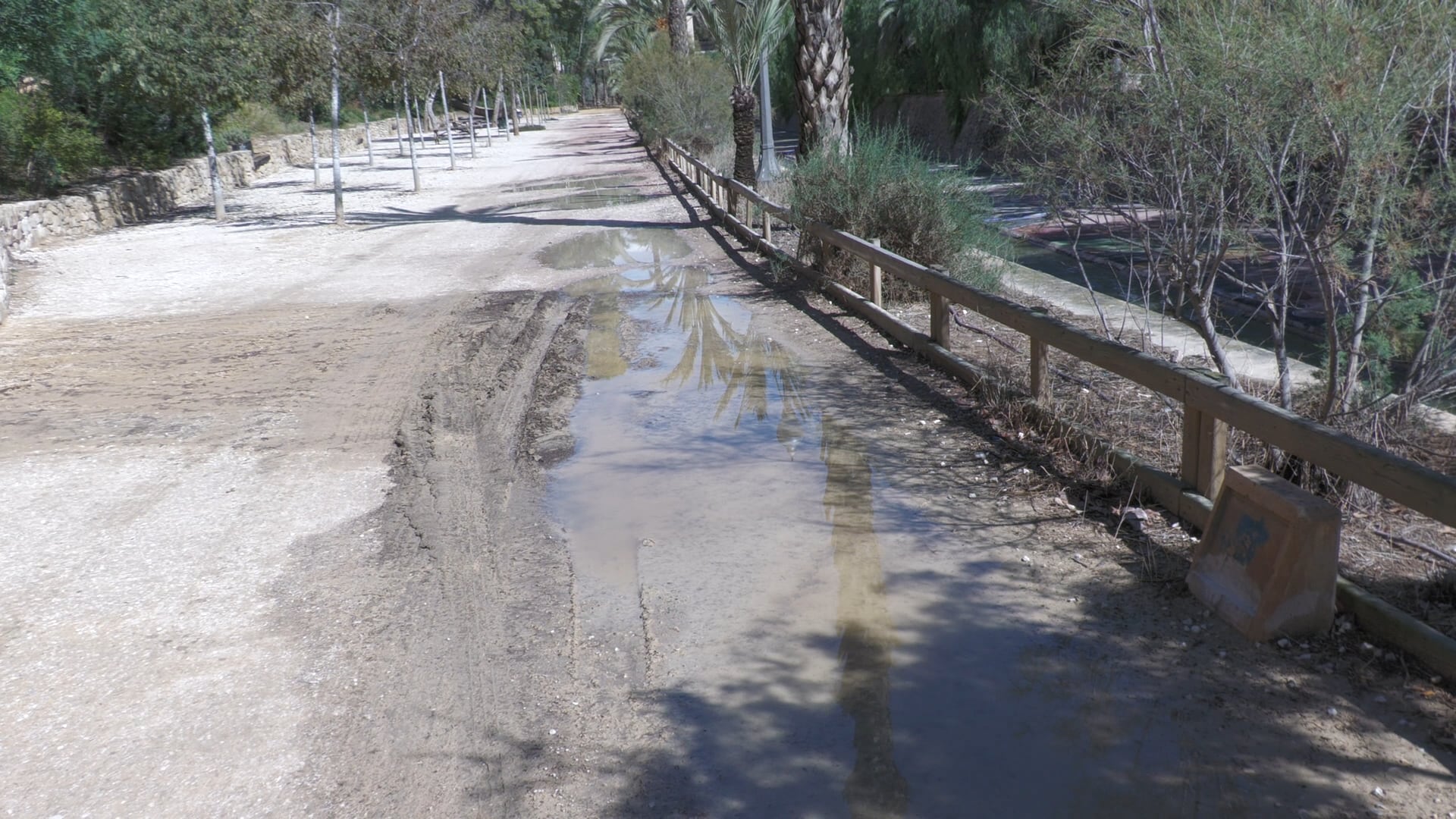 Charco en el río Vinalopó