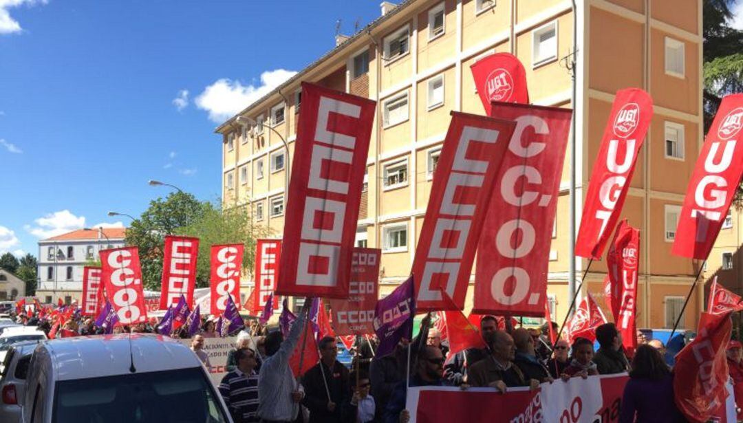 La manifestación del Primero de Mayo de 2018 en Cuenca