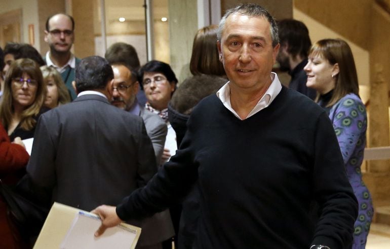 El portavoz de Compromís, Joan Baldoví, a su llegada a la reunión de la Junta de Portavoces en el Congreso