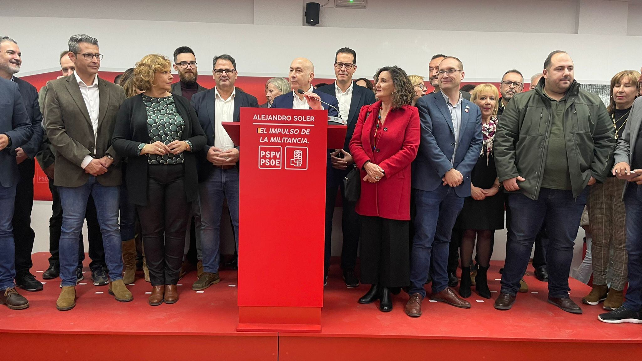 Alejandro Soler en la rueda de prensa en la sede del PSOE de Elche