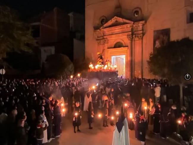 Nuestro Padre Jesús Nazareno en su salida del templo de la Asunción esta madrugada