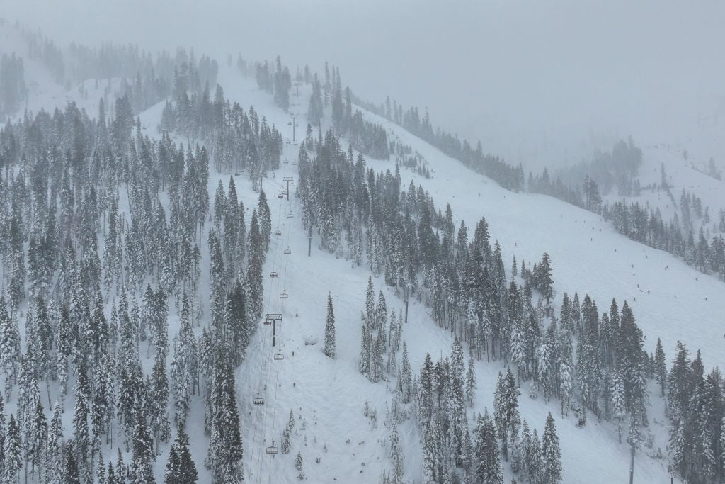 Estación de esquí Palisades Tahoe en el Valle Olímpico, California, Estados Unidos, el 4 de marzo de 2024.