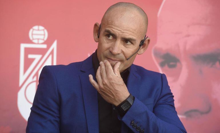 Paco Jémez, durante la presentación como técnico del Granada 