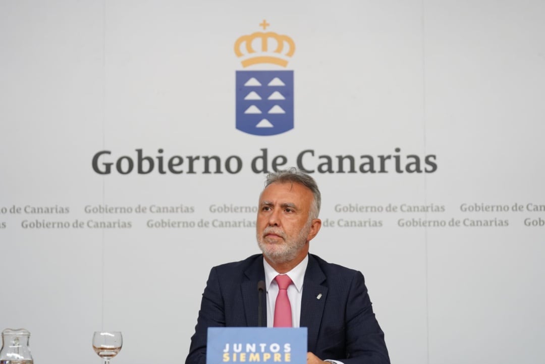 El presidente de Canarias, Ángel Víctor Torres, ha comparecido en rueda de prensa tras la celebración del Consejo de Gobierno en la sede de Presidencia de Santa Cruz de Tenerife