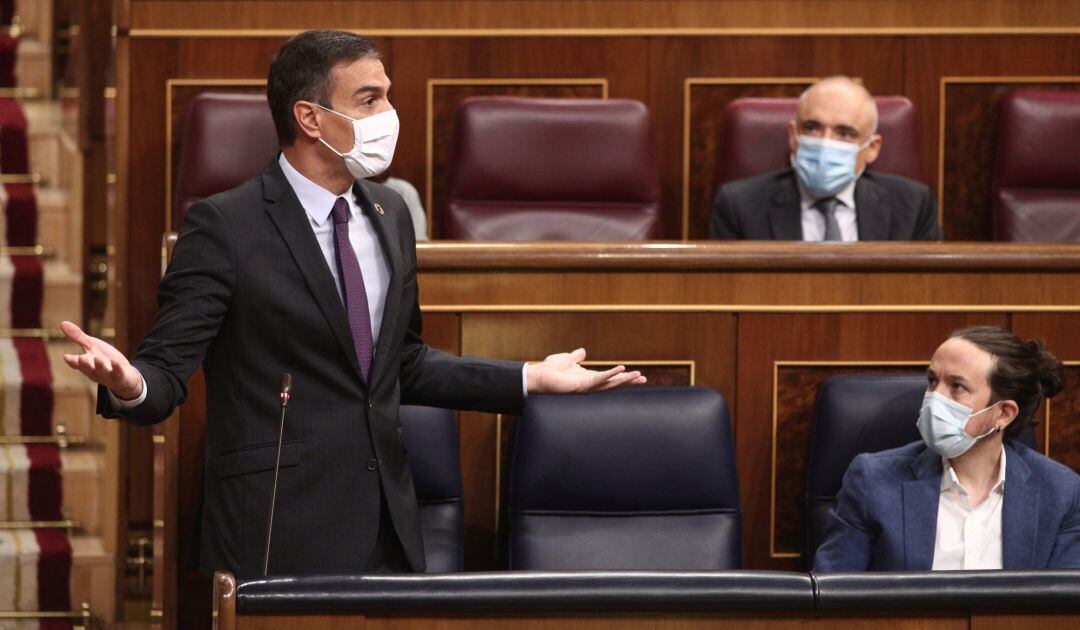 El presidente del Gobierno, Pedro Sánchez, y el vicepresidente segundo, Pablo Iglesias