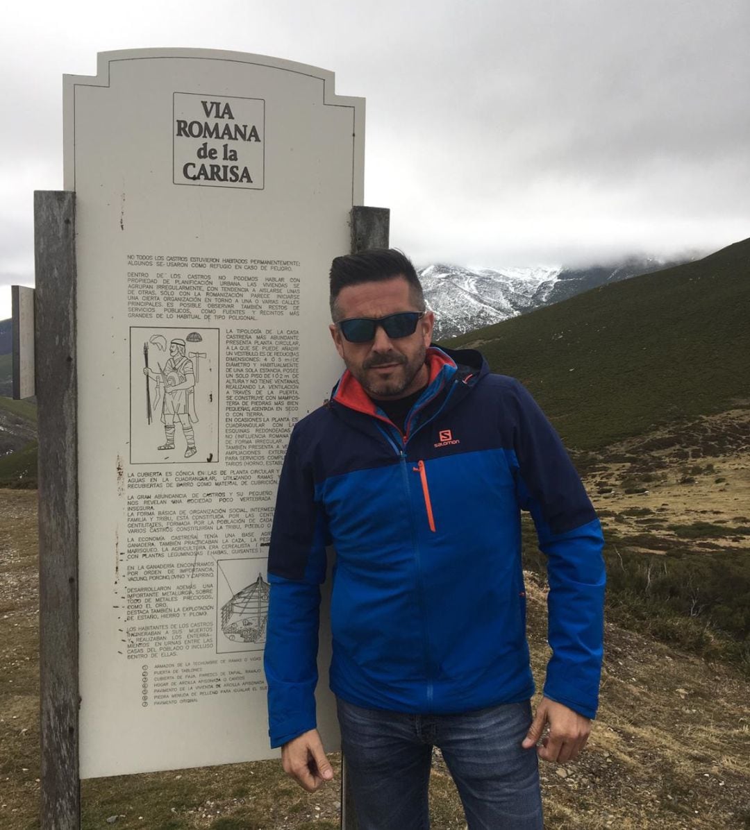 Onofre Alonso en la Vía Romana de la Carisa