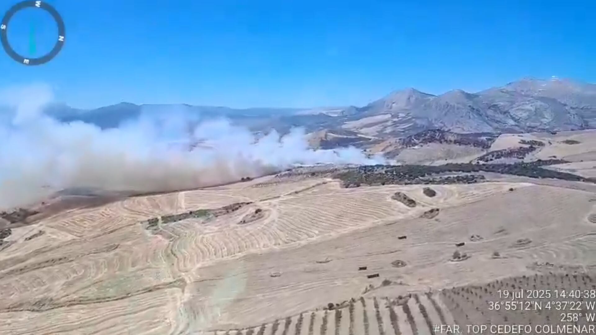 Incendio forestal en La Joya (Antequera)