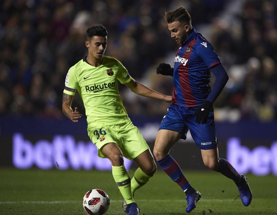 Chumi, durante el partido contra el Levante. 