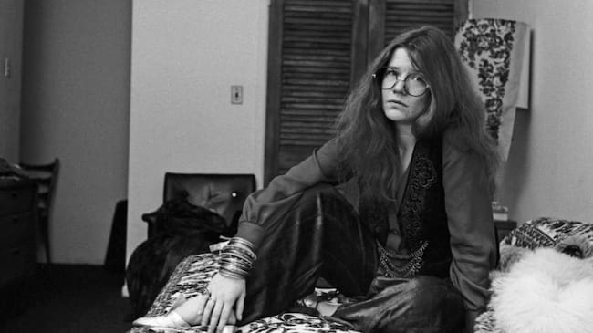 Janis Joplin en su habitación del Chelsea Hotel de Nueva York en marzo de 1969