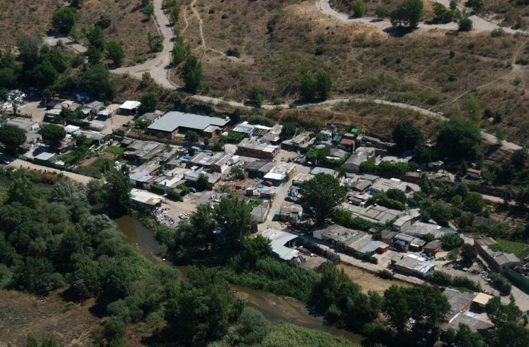 Vista aérea del poblado ilegal de Las Sabinas de Móstoles