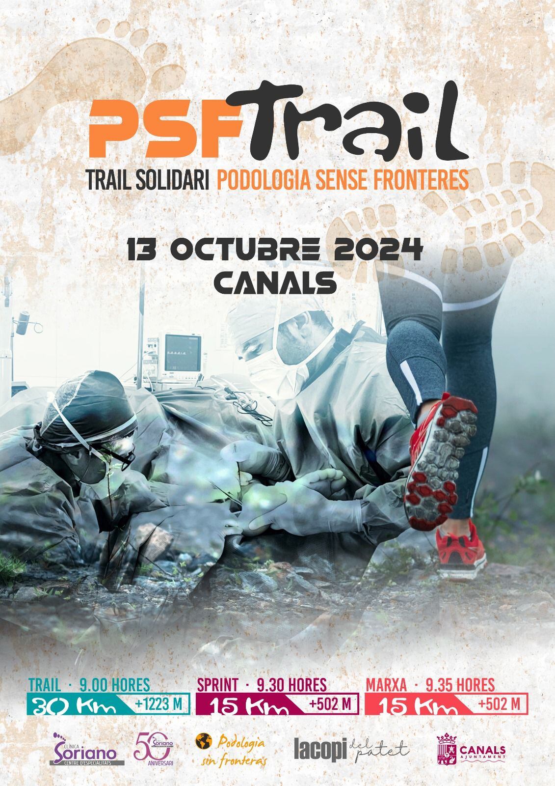 Cartel del Trail Solidario Podología Sin Fronteras