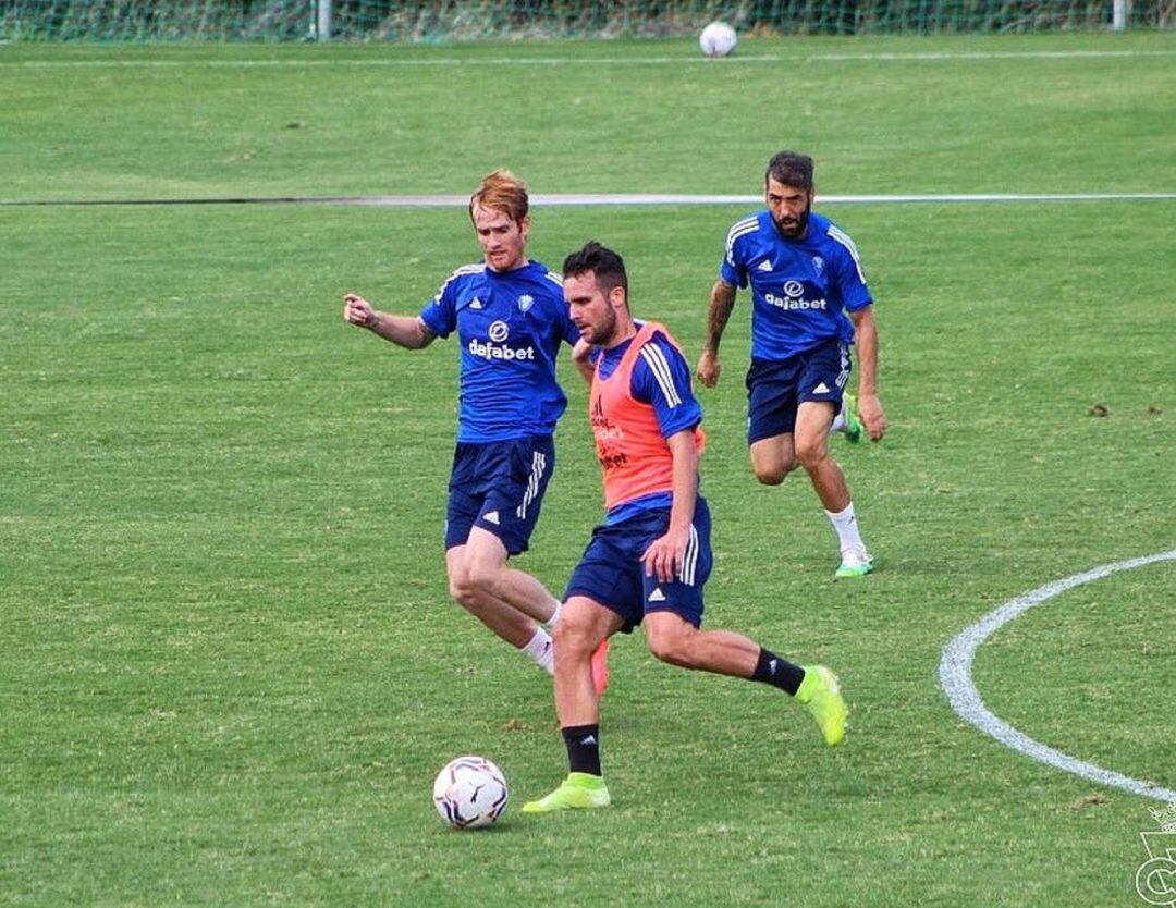 Álvaro Giménez en un entrenamiento