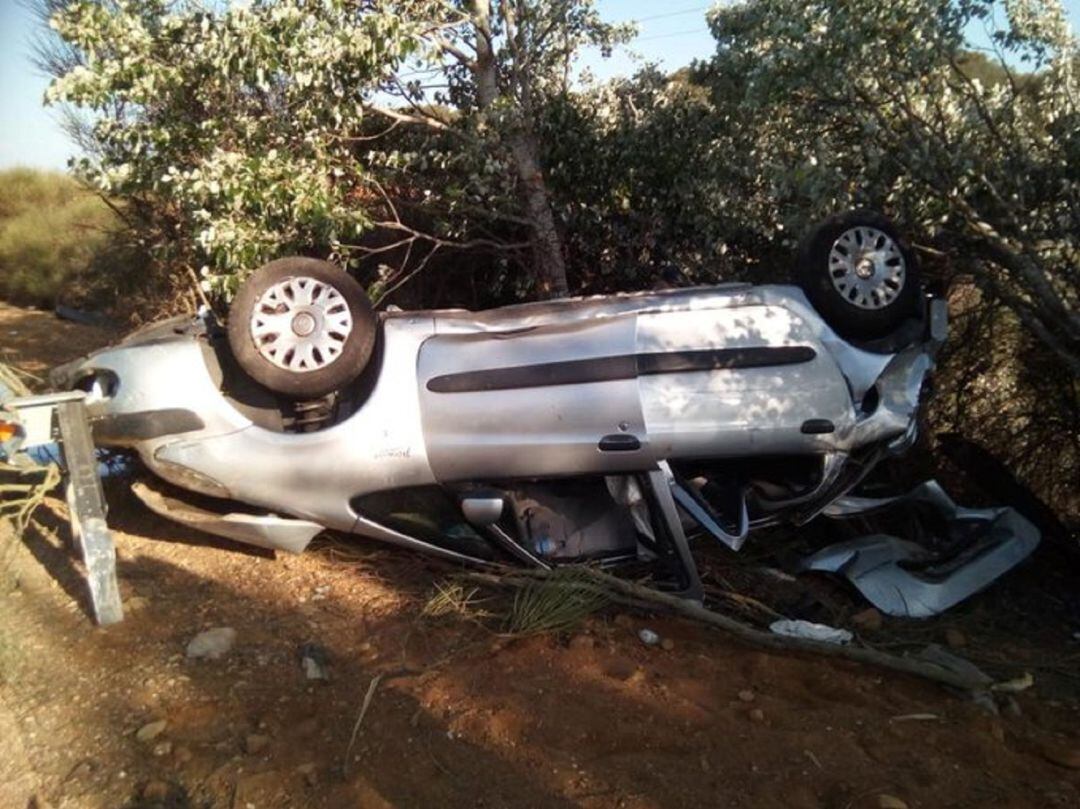 Vehículo implicado. Foto cedida a Cadena Ser Zamora