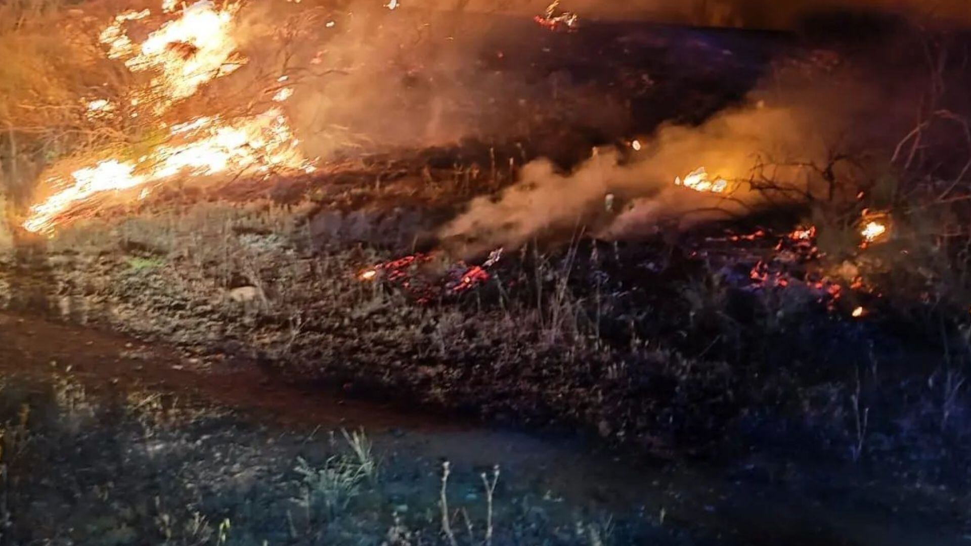 Imagen de uno de los incendios producidos en el barrio del Polígono de Toledo
