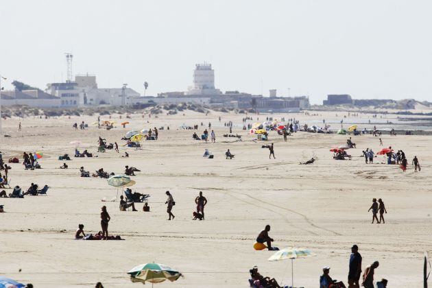 Playa de Cortadura, en Cádiz
