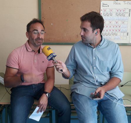 Javier Alberca, en el aula de música