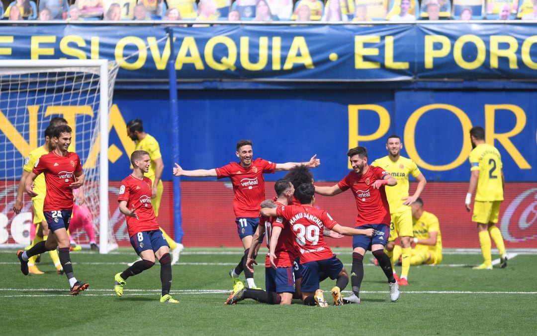 Osasuna celebra el segundo gol del partido que le ha acabado dando el triunfo