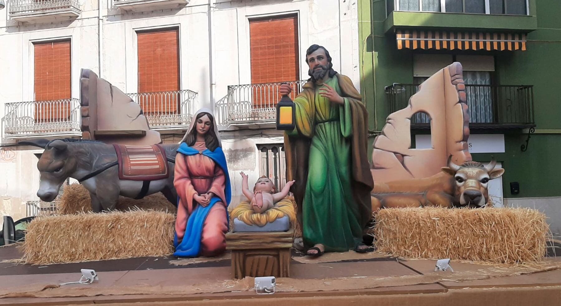 Vista general del nuevo Belén que se ha estrenado este año gracias a los presupuestos participativos