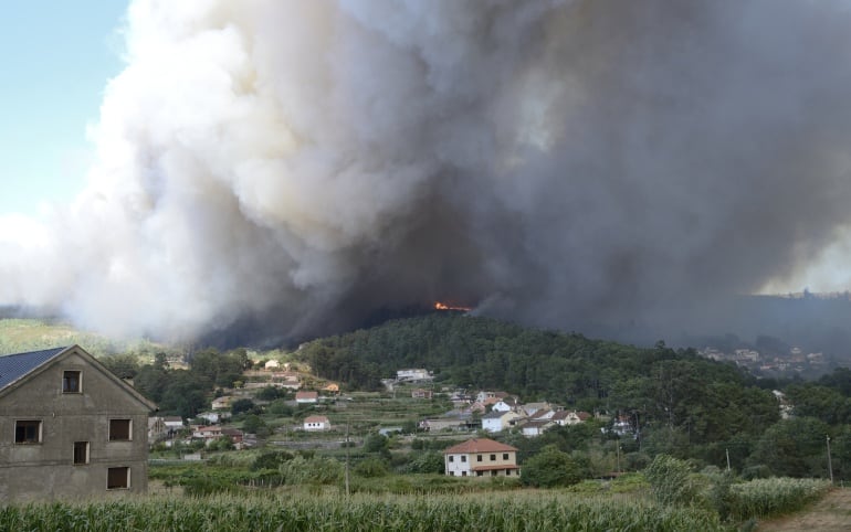 Uno de los incendios que han asolado Galicia