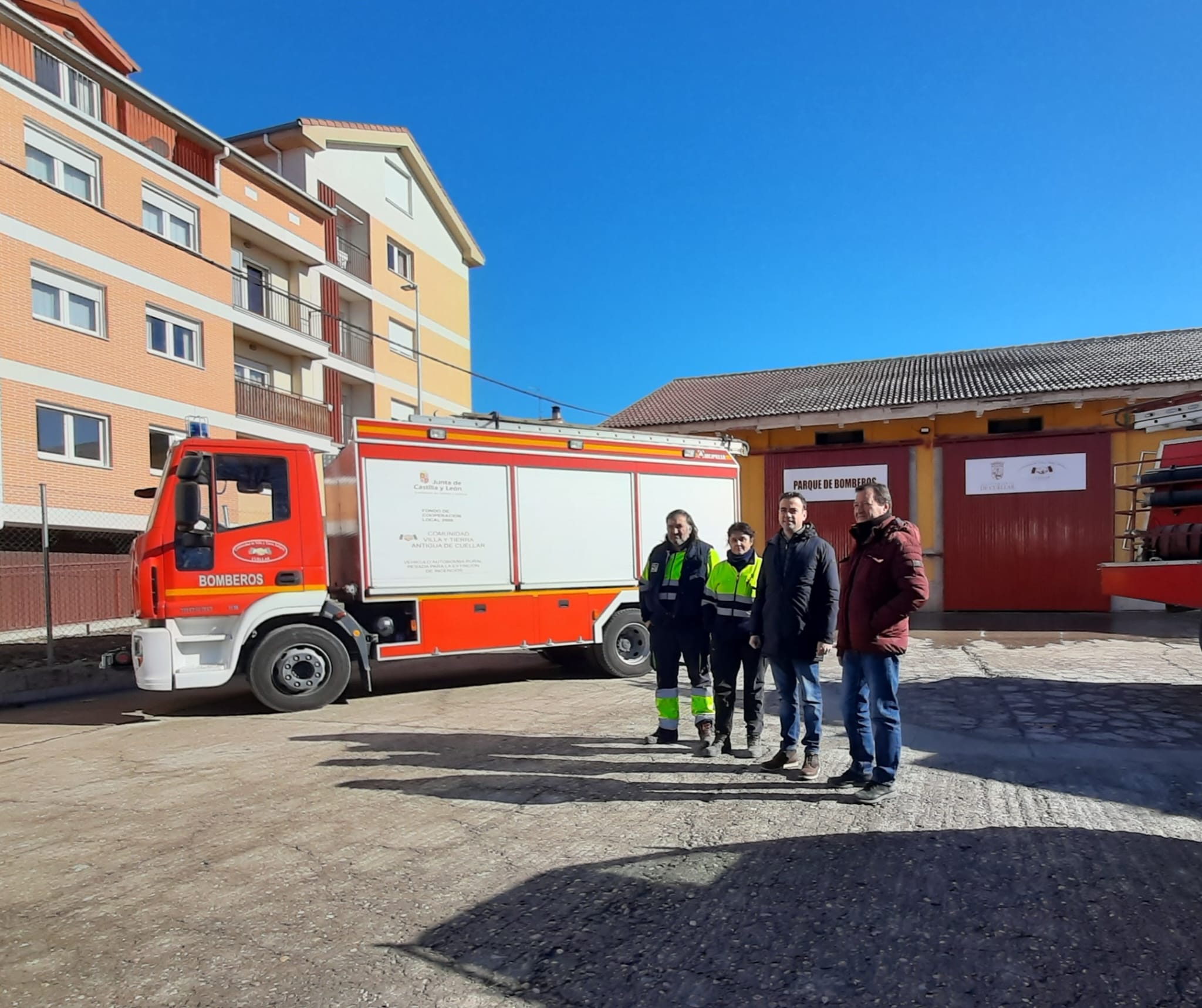 La nueva ubicación de los bomberos voluntarios de la Comunidad de Villa y Tierra de Cuéllar es una de  las propuestas de cesión a la Diputación Provincial como ubicación del futuro parque de bomberos en la comarca