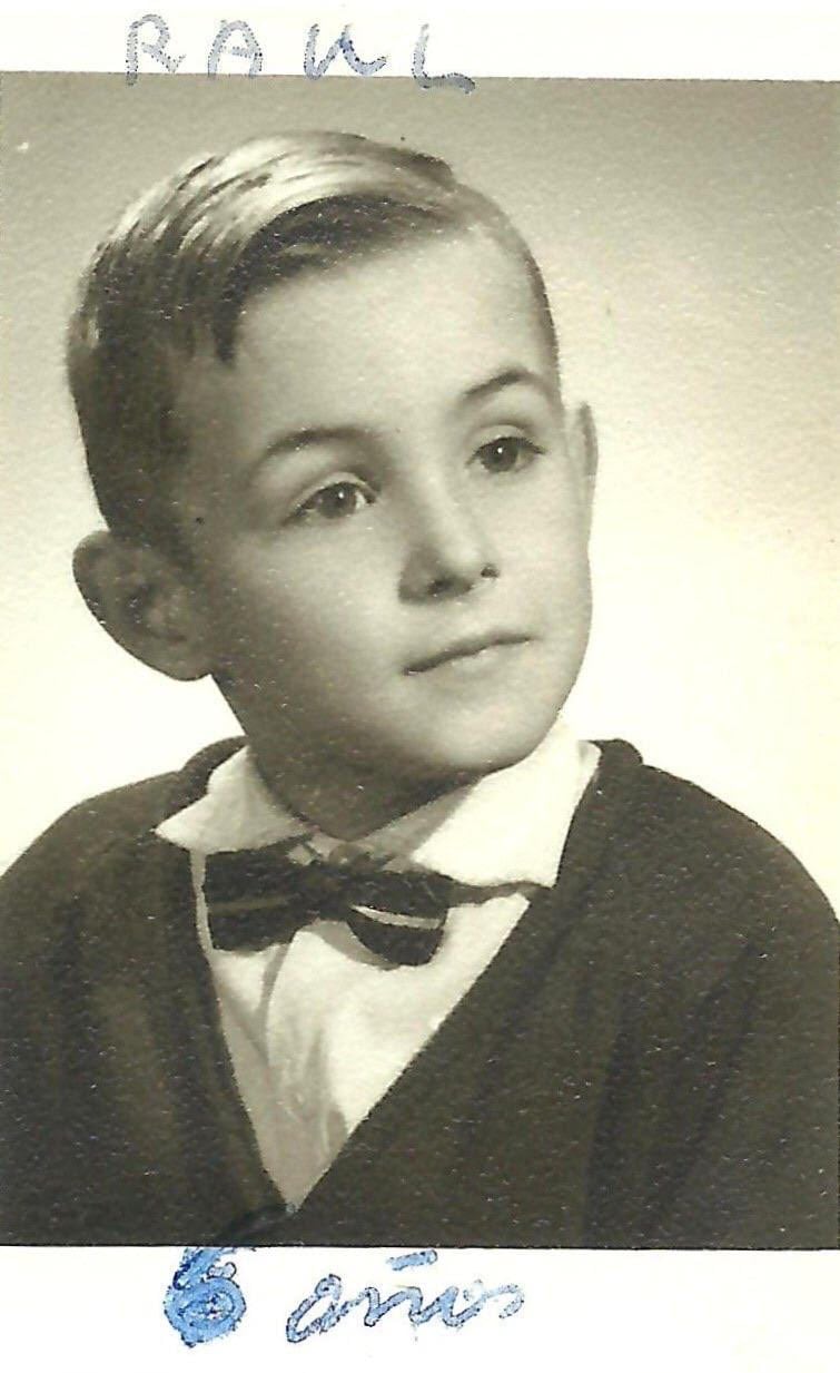 Raúl Berzosa, con 6 años