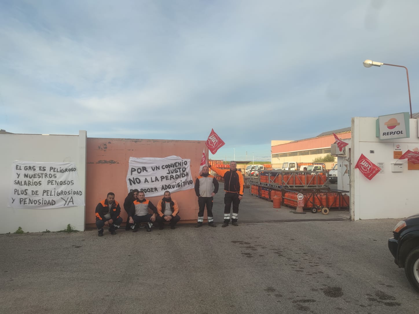 Protesta durante la jornada de este lunes