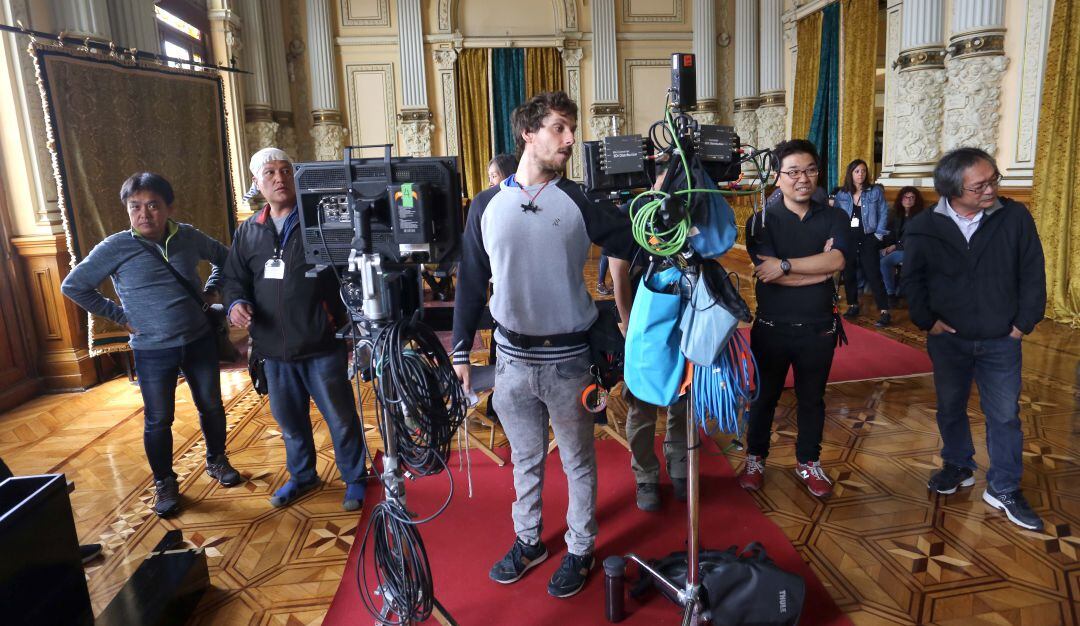 Rodaje en el Ayuntamiento de Valladolid de la serie de Amazon Prime &#039;Magi&#039;