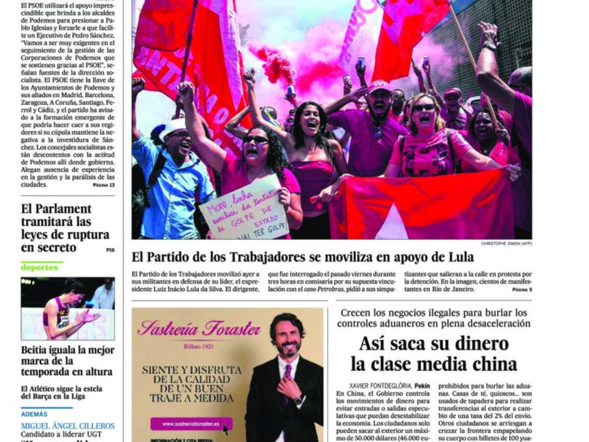 Portadas periódicos 7 de marzo de 2016