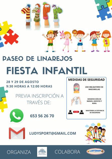 Cartel anunciador de las actividades infantiles