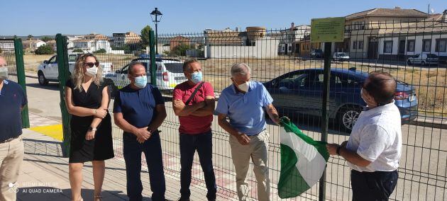 José Castro y Francisco Jimenez en el momento de la inauguración del nuevo parque